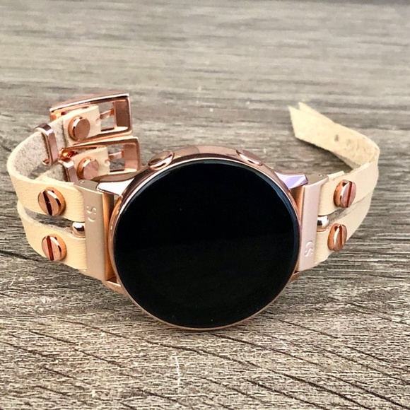 Galaxy Watch 42mm Cream Beige Vegan Leather Band main image 4